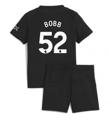 Manchester City Oscar Bobb #52 Udebanetrøje Børn 2025-26 Kortærmet (+ Korte bukser)